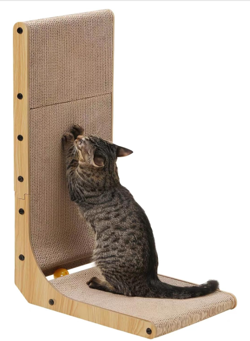 FUKUMARU Rascador para Gatos de 68 cm de Altura, rascador Vertical en Forma de L, Talla Grande.
